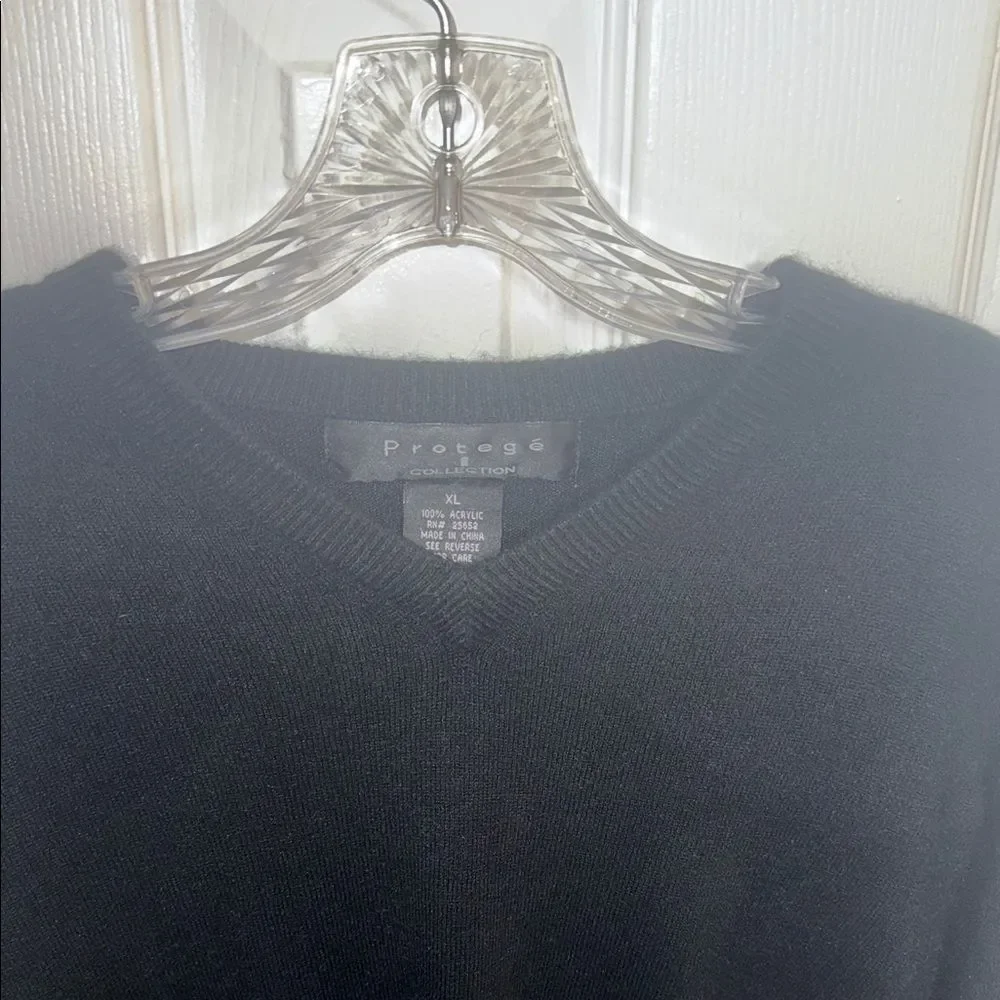 Protege Men's V-Neck Black Sweater